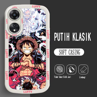 อ่อนนุ่มเคสโทรศัพท์หรับ OPPO A18 A38 A17 A78 A58 5G M19 One Piece Luffy
