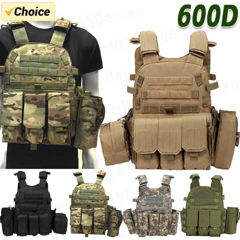 C Nylon Tactical Vest Armor Hunting Camouflage Plate Carrier Vest Combat MOLLE Army Vest Outdoor Ca