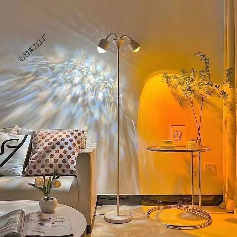 ระลอกน้ํา Ambient Light Double-Headed Sunset Light ชั้นห้องนั่งเล่นพื้นหลัง Sunset Sunset Light DC