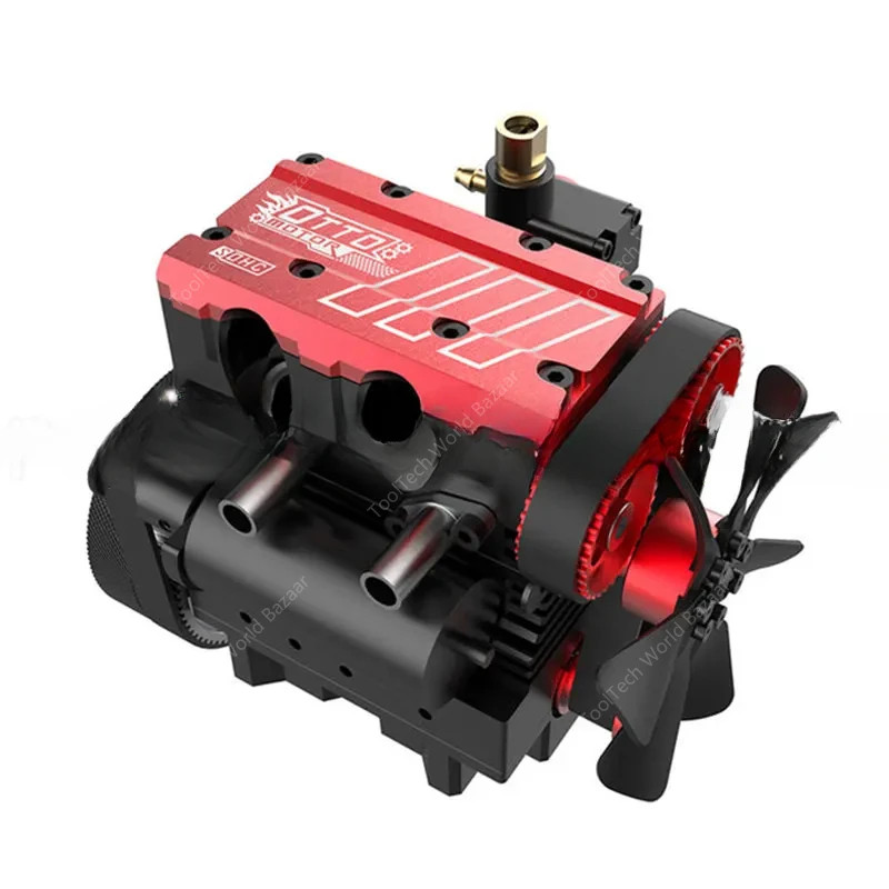 FS-L200AC 4 Stroke Air Cooled Engine 7cc Inline 2 Cylinder Nitro Internal Combustion Engine Model K