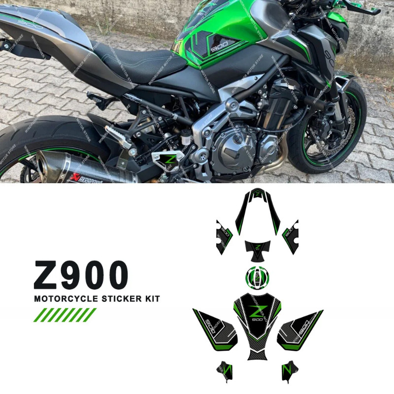 For KAWASAKI Z900 Z 900 2023 2024 Motorcycle 3D Epoxy Resin Stickers Kit