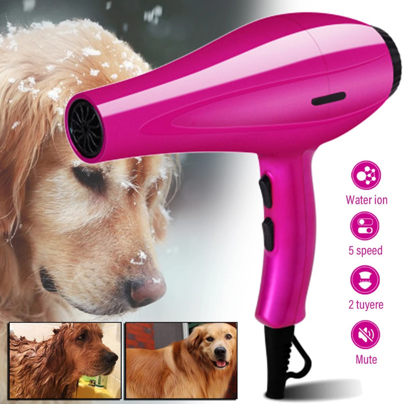 Handheld Pet Hair Dryer Dog Cat Mute Hair Dryer Heater Quick-drying Gentle Hair Dryer High Power Mu