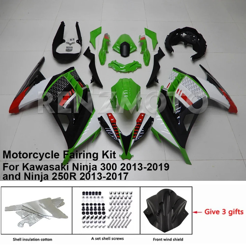 FOR Kawasaki Ninja 300 13-19 Ninja 250R 13-17 Fairing R/Z K39A02 Motorcycle Set Body Kit Decoration