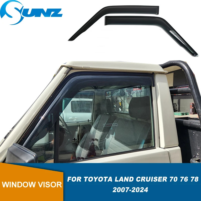 Window Visor For Toyota Landcruiser 70 76 75 78 79 Series 2007-2024 2 Doors Weathershield Side Wind