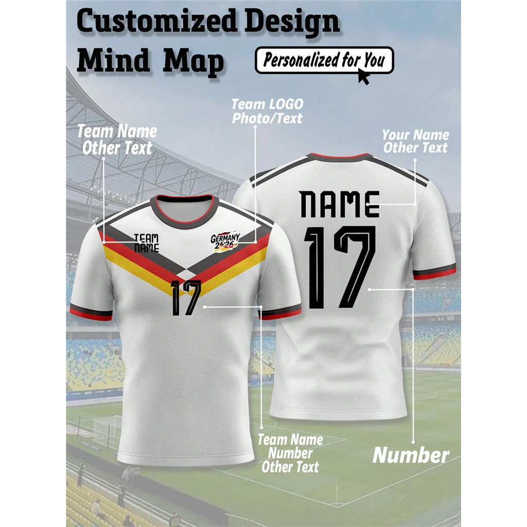 【ฟรีปรับแต่งชื่อและหมายเลขได้ฟรี】World Cup 2026 เสื้อเจอร์ซีย์แขนสั้นแห้งเร็ว ทรงหลวมสบาย ยูนิเซ็กซ์ รับเงินปลายทาง COD