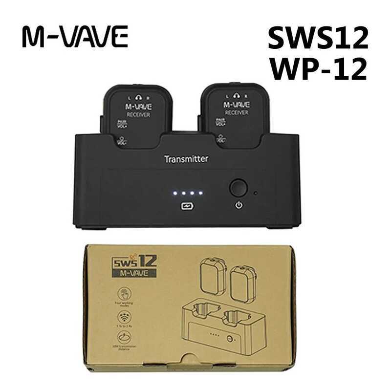 C M-Vave Wp-12 Wireless Earphone Monitor System, 2.4G Wireless System, 24H Battery, Guitar Accessor