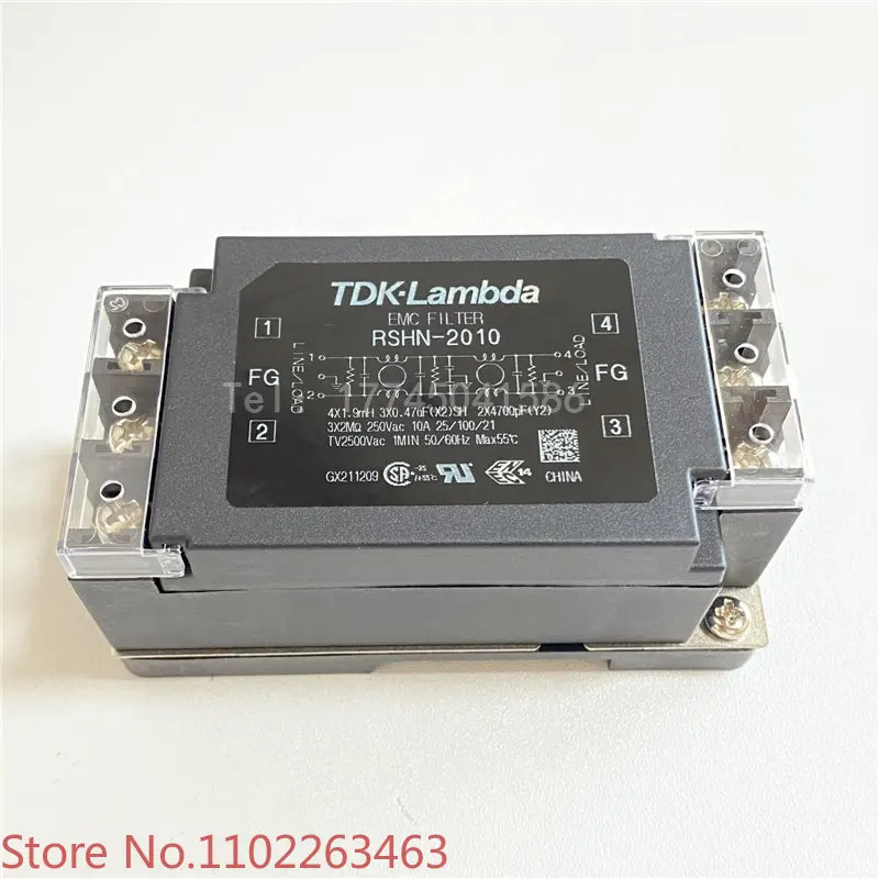 RSHN-2010D Japan TDK-Lambda power filter single-phase 10A | 250V high attenuation | DIN rail