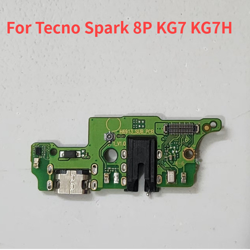1-5pcs ชาร์จสําหรับ Tecno Spark 8P KG7 KG7H ชาร์จพอร์ตบอร์ดหางอินเทอร์เฟซ IC ชาร์จพอร์ต Dock Connect