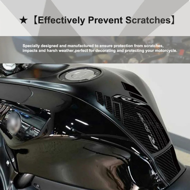 R7 for YAMAHA R7 2021-2024 Motorcycle Fuel Tank Pad Sticker 3D Resin Waterproof Anti-scratch Protec