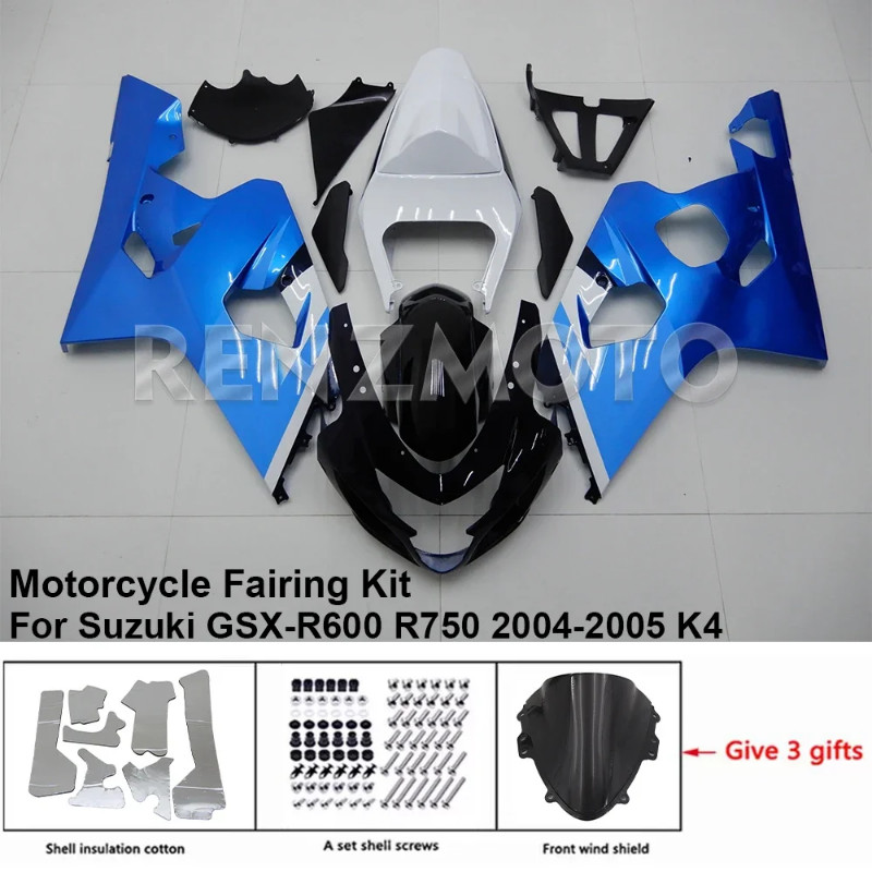 For SUZUKI GSXR 600 750 04-05 K4 K5 Fairing R/Z S4GA07 Motorcycle Set Body Kit decoration Plastic G