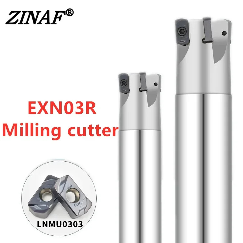 EXN03R High Feed Milling Tool Holder EXN03 LNMU LNMU0303 LNMU0303ZER Carbide Insert 2 Side Indexabl