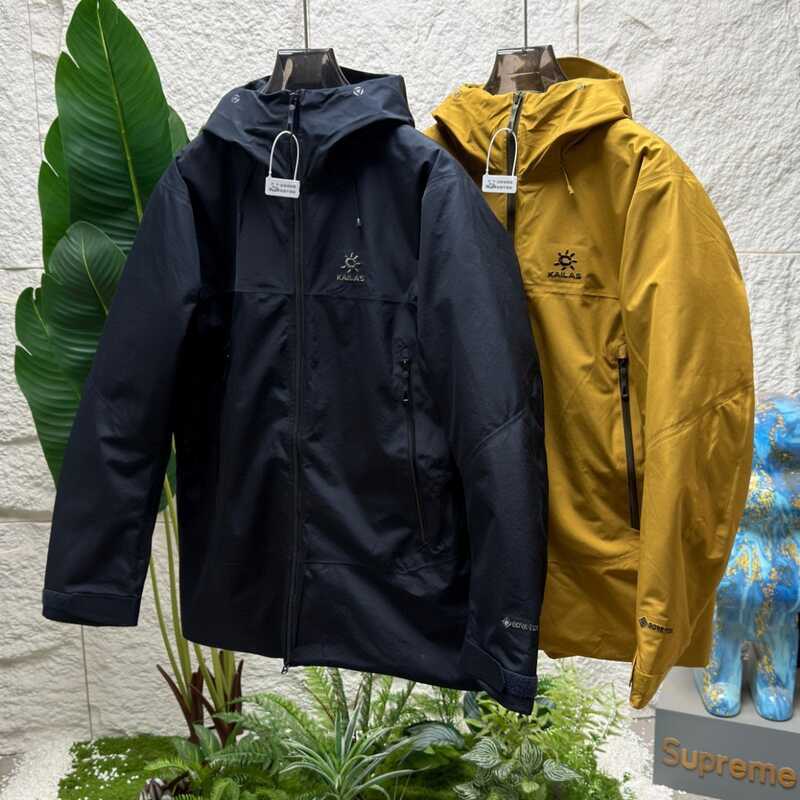 Kaileshi Little Sun Ole ผู้ชายผู้หญิงสไตล์Windproofกันน้ํา 7 Fluffy Goose Down Hard Shell Hooded Dow