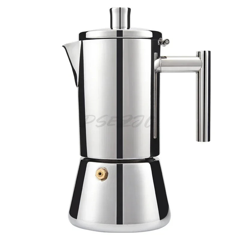 200ML 304 Stainless Steel Geyser Coffee Maker Induction Cooker Espresso Coffee Pots Moka Pot Italia