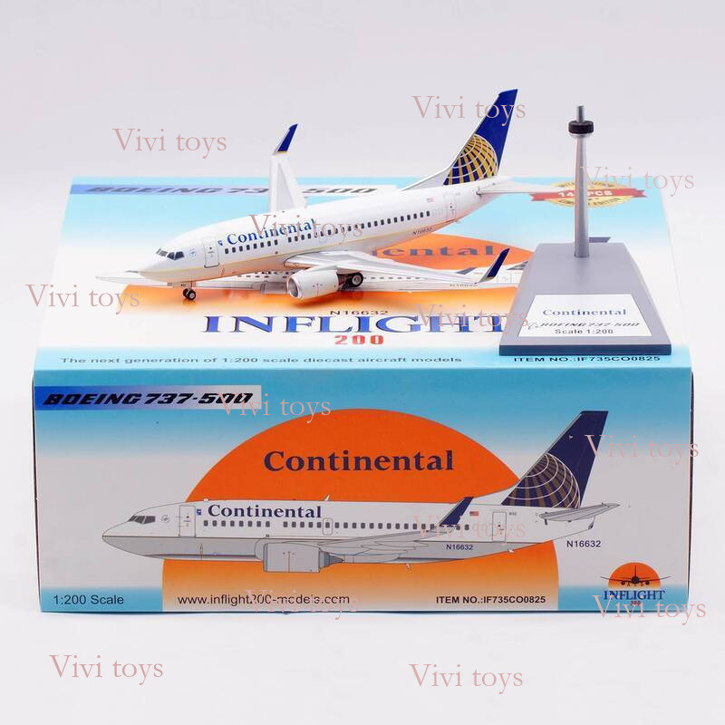 {{vivi toys}} Inflight 1/200 B737-500 N16632 金客机模 美国大 251207