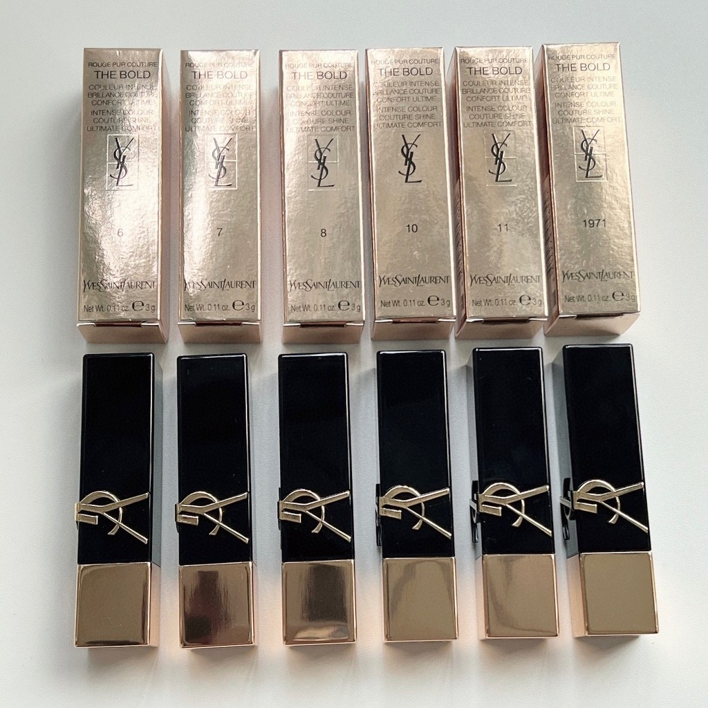 แฟชั่น 30 Black Gold Square Tube ลิปสติก 3g Ready Stock 11 สี 02-04-06-07-08-10-11-13-14-1968-1971 a