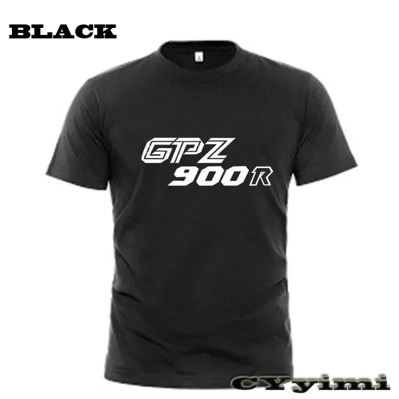 For GPZ900R 900R GPZ  T Shirt Men New LOGO T-shirt 100% Cotton Summer Short Sleeve Round Neck Tees