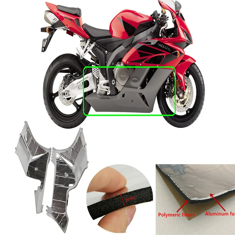 For HONDA CBR1000RR 2004-2005 CBR 1000RR CBR1000 RR Heat Shield Fairing Melting Protection Pre-Cut