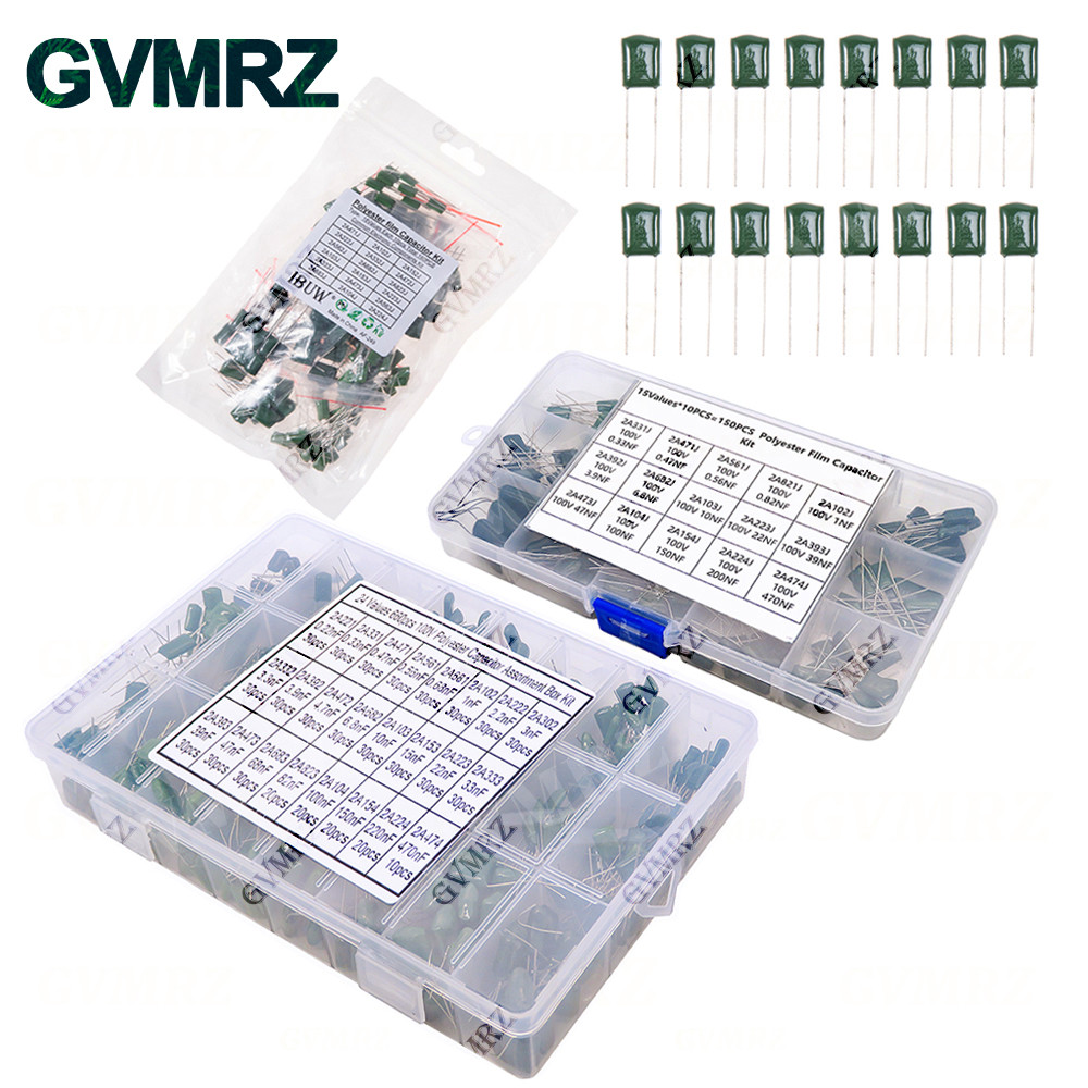 ตัวเก็บประจุฟิล์มโพลีเอสเตอร์ชุด 330PF 470PF 560PF 102 222 472 103 223 333 473 104 1NF 2.2NF 10NF 22