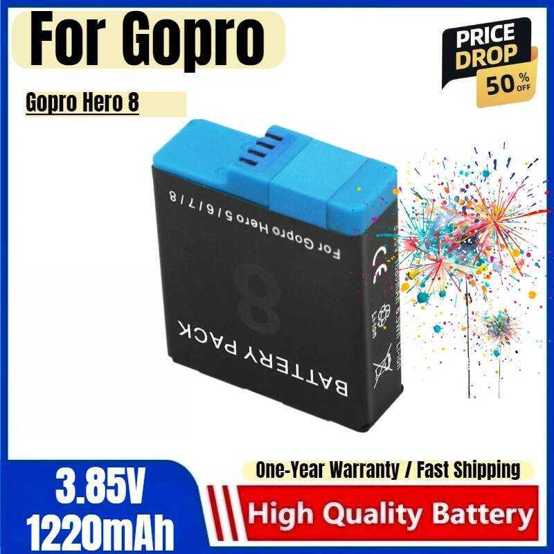 C Gopro Battery Ahdbt-801 Suitable For Gopro Hero 8 Action Camera Battery Gopro8 Camera Full Decodi