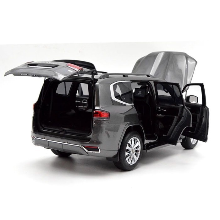 LCD 1: 18 สีเทา Toyota Land Cruiser Land Cool Road Ze LC300 ZX โมเดลรถโลหะผสม