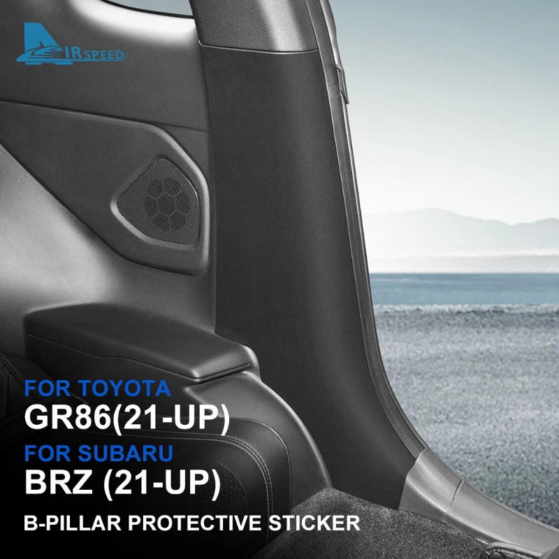 Suede Sticker For Subaru BRZ Toyota GR86 2021 2022 2023 2024 B-pillar Protect Material Pad Cushion