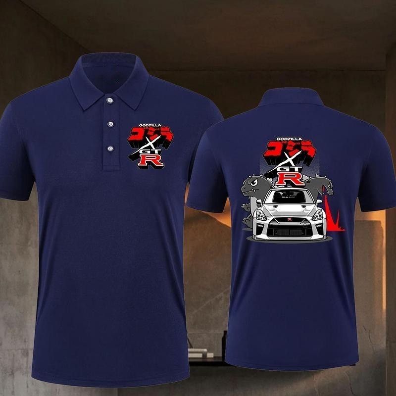 2026 เสื้อยืดใหม่ [เสื้อโปโลฤดูร้อน] R35 Godzilla Skyline GTR35 เสื้อ NIssan เหมาะสําหรับทั้งชายและห