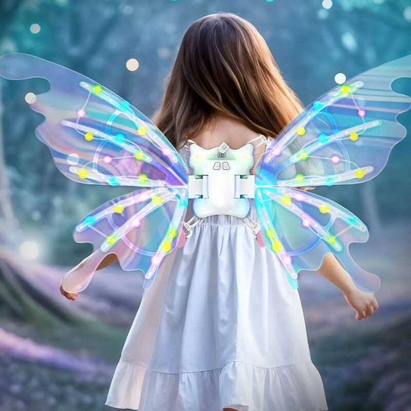 C Creative LED Electric Wings With Light Music Moving Wings Electric Elfs Wings Costume Shimmering
