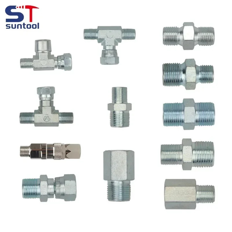 Suntool Airless Spray Gun 1/4" 3/8" 1/2" Fitting High Pressure Pipe Spray Gun Tee Union Conversion