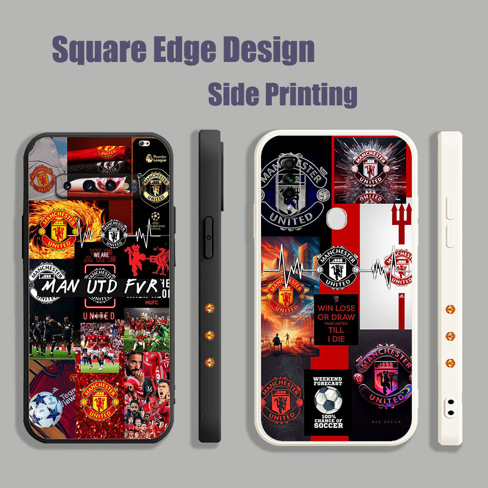 ปลอกสําหรับ Huawei Y6p Y7 2019 Y7A Y6 Pro 3i 7i 8i 50 Lite Nova 5T Y9s Manchester United Football Cl