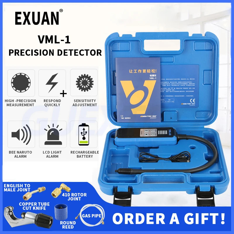 Leak Detector VML-1 Electronic Leak Detector R410/R22/R32 Refrigerator Refrigerant Detection Haloge