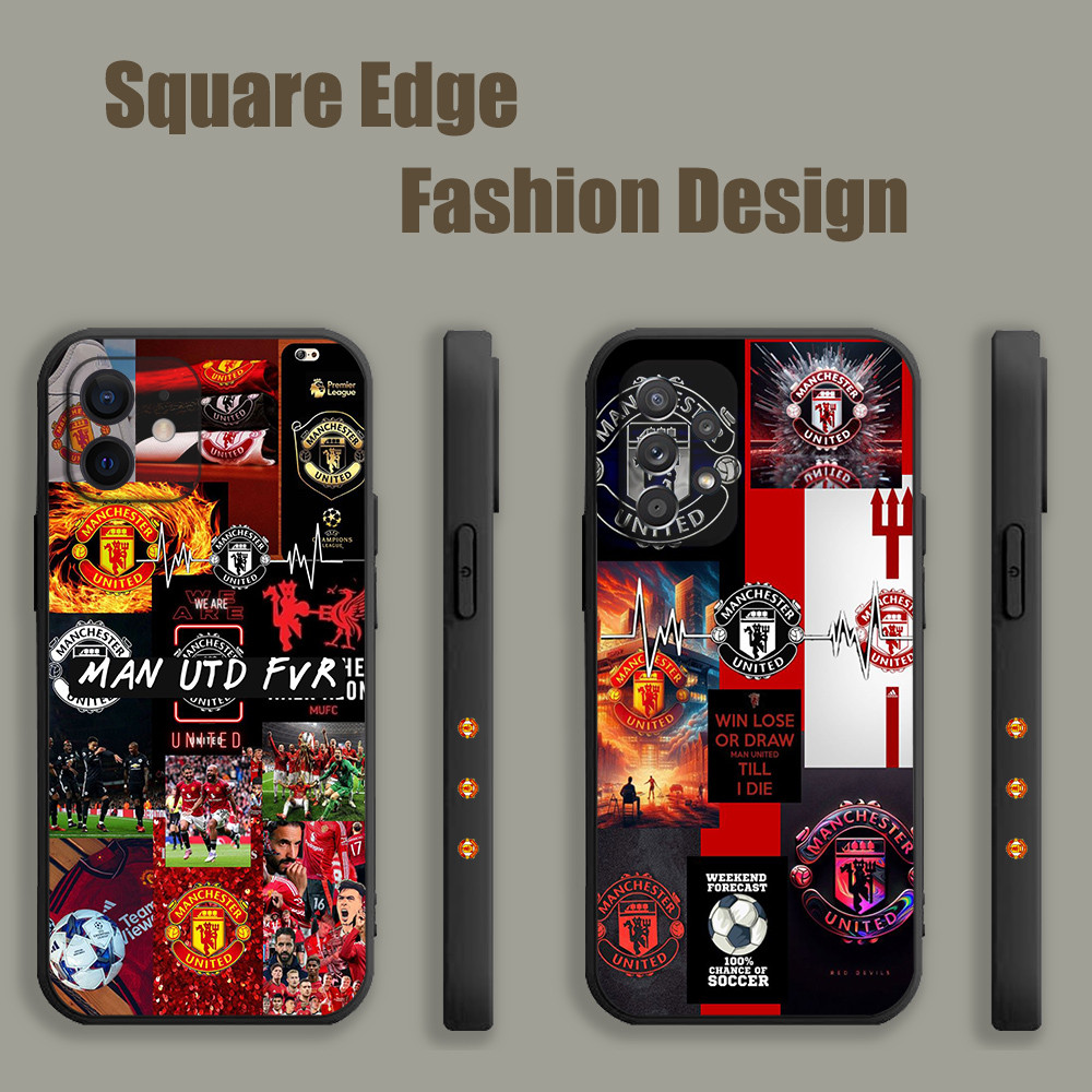 ปลอกสําหรับ OPPO A77S A77 A93 Reno 4 Lite A78 Reno 8t A78 A98 A18 Manchester United Football Club โล