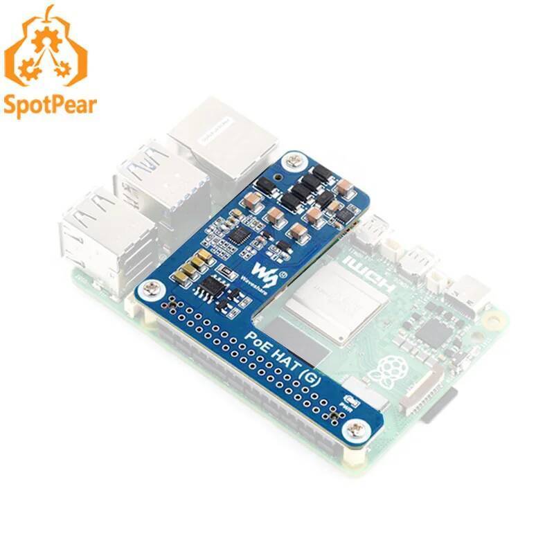Raspberry Pi5 PoE MINI HAT G Power over RJ45 Ethernet 802.3af/at Moudle สําหรับ Pi 5
