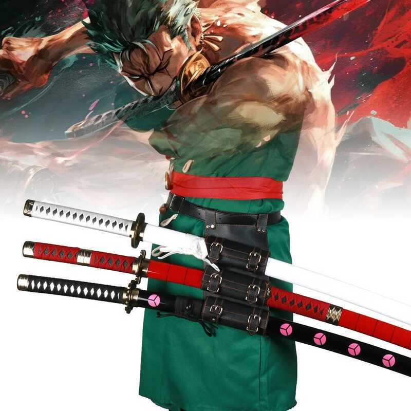 C 40Incn Roronoa Zoro Katana Ninja Knife Sword Anime Cosplay Costume Zoro Real Size Japanese Katana
