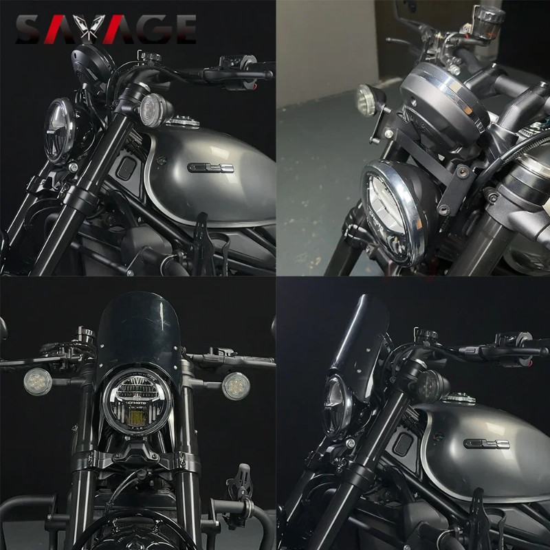 For CFMOTO 450CL-C 2023-2024 Smoke Windshield Bobber Windscreen 450CLC CLC450 450 CLC CL-C Air Flow