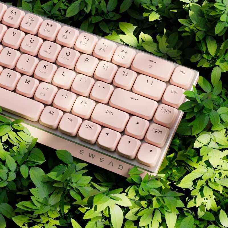 Forwarder MK68 แป้นพิมพ์เครื่องกลแกนต่ําพิมพ์รู้สึกดีปิดเสียงสํานักงานสาวบางเฉียบ