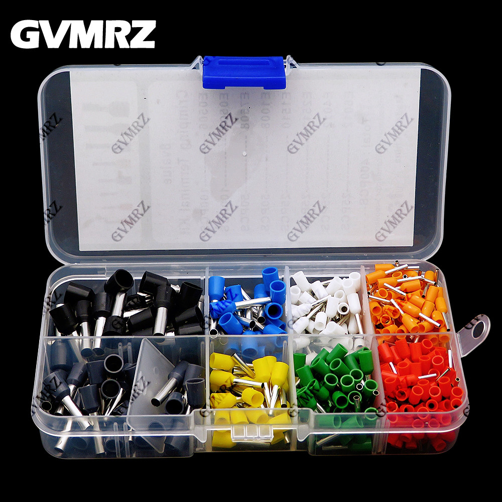 400 ชิ้น/ล็อตหลอดประเภท Terminal ชุดยุโรปประเภทหลอดประเภท Terminal ผสมชนิดบรรจุกล่องเย็นกด Terminal 