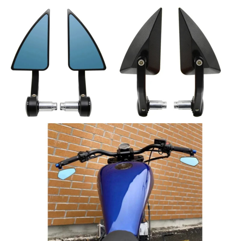 7/8" 22mm Motorcycle Handlebar End Mirror For  Yamaha Z750R Z750 Z750S ZZR600 Honda Suzuki Benelli