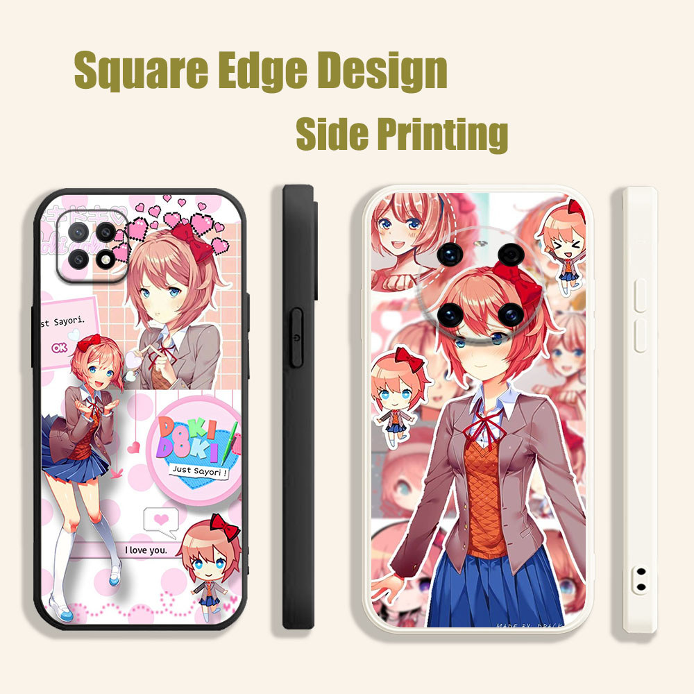 ปลอกสําหรับ OPPO Reno6 Reno 7 7z 5K A16E A16K A94 oki doki วรรณกรรม club Sayori BOV02 เคสโทรศัพท์ขอบ