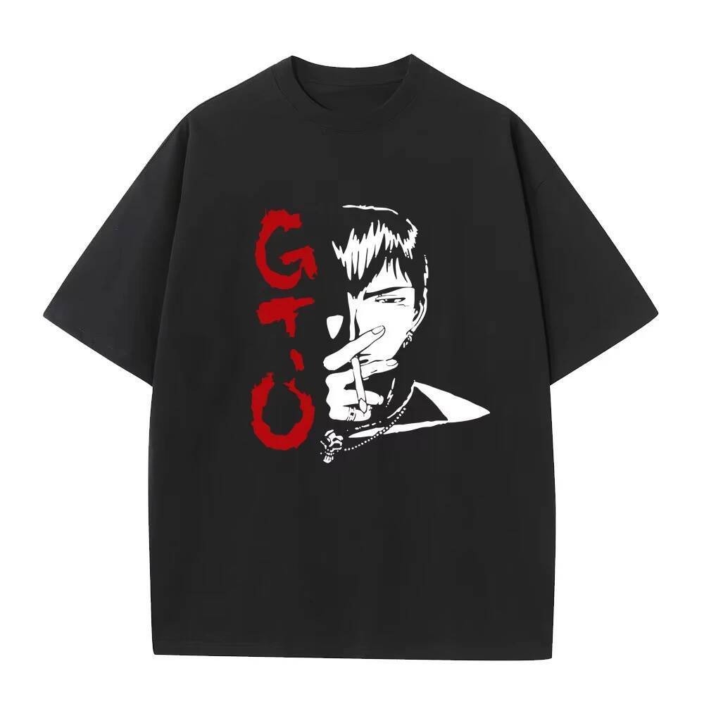 เสื้อยืดผู้ชายอะนิเมะ Great ครู Onizuka GTO Eikichi Onizuka กราฟิก T เสื้อผู้ชายผู้หญิง Vintage เสื้อยืดชายตลกมังงะ Tees