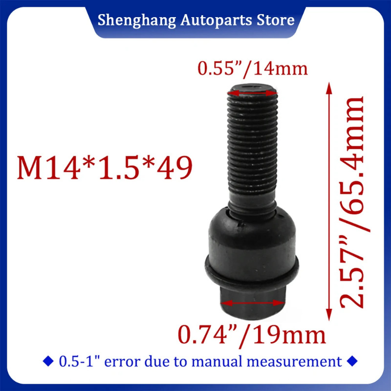 1/4/5 M14*1.5*49 WHT004676A WHT 004 676 A Wheel Bolt For Porsche 911 991 997 Boxster 987 Cayenne 9Y