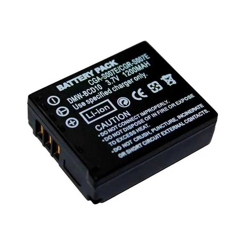 Camera Battery Cga-S007E 1200mAh For Panasonic Dmc-TZ3 Dmc-TZ5 Dmc-TZ4 DH8211 2X Cga-S007A