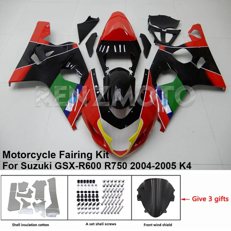 For SUZUKI GSXR 600 750 04-05 K4 K5 Fairing R/Z S4GA39 Motorcycle Set Body Kit decoration Plastic G