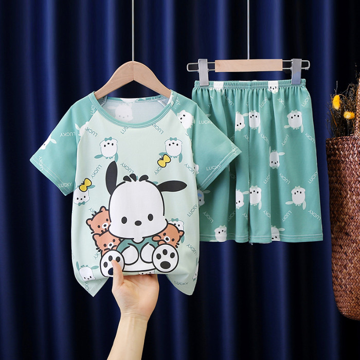 Eid Mubarak ชุดเด็กชายหรือหญิงแขนสั้นคอกลม Shin-Chan Loungewear เด็ก Modern Nightclothes สําหรับ 12 - 13 ปี