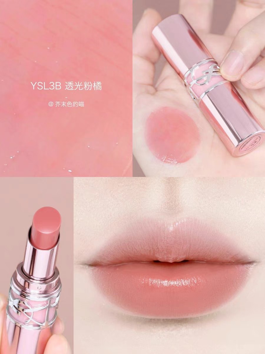 [Shopee Special Selection] 60 New Style Pink Round Tube Lipstick New Three Colours 1B 6B 10B Ready S