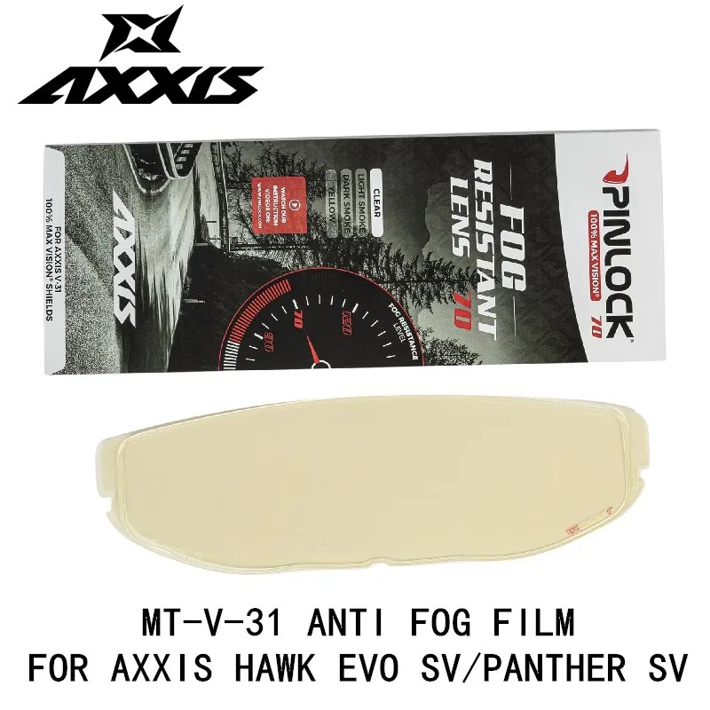 Pinlock anti fog film for MT-V-31 shield for AXXIS HAWK EVO SV/ PATHER SV helmet use original Anti