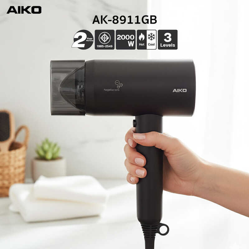 AIKO AK-8911GB ไอออนลบ ไดร์เป่าผม Lonic 2000 W