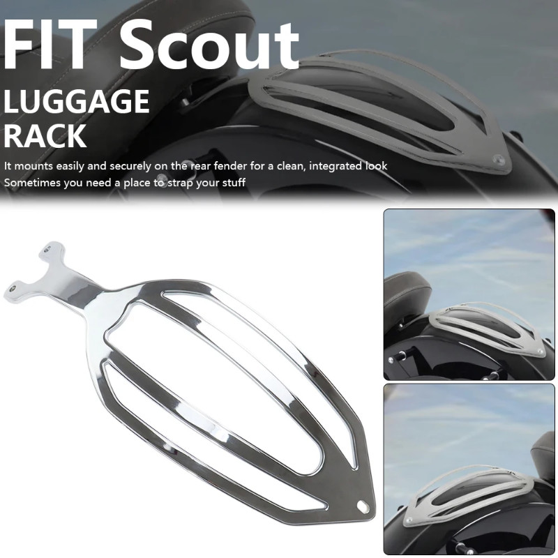 Solo Luggage Rack Rear Cargo Carrier Chrome Fit For Indian Scout Sixty ABS 100th Anniversary 2015-2