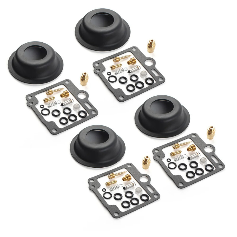 4 Sets Motorcycle Carburetor Repair Rebuild Kit Diaphragm For Yamaha XJ750 MAXIM XJ 750 1985