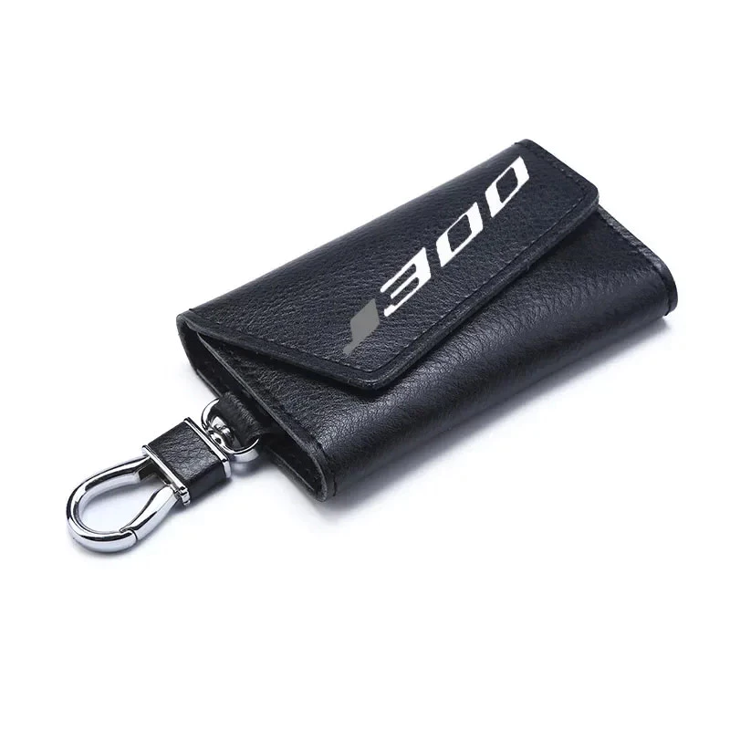 3D cowhide Key key case Holder Chain Collection Keychain for Kawasaki  J300  Logo Motorcycle Badge