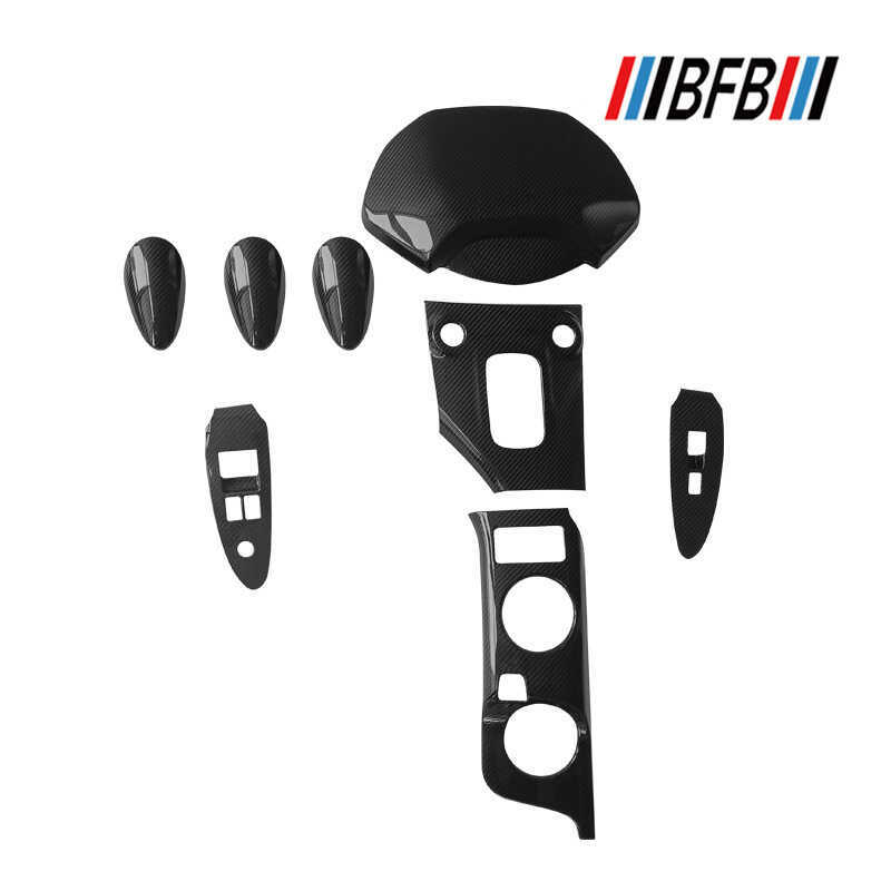 เหมาะสําหรับ Nissan Nissan Z Rz34 4Z คาร์บอนไฟเบอร์แห้งภายใน Real Carbon Dashboard เกียร์ประตู